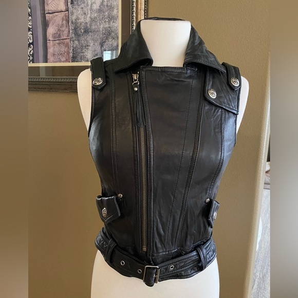 Leather Jacket in Black - Silk Lined, Affliction Size XS - Picture 5 of 15